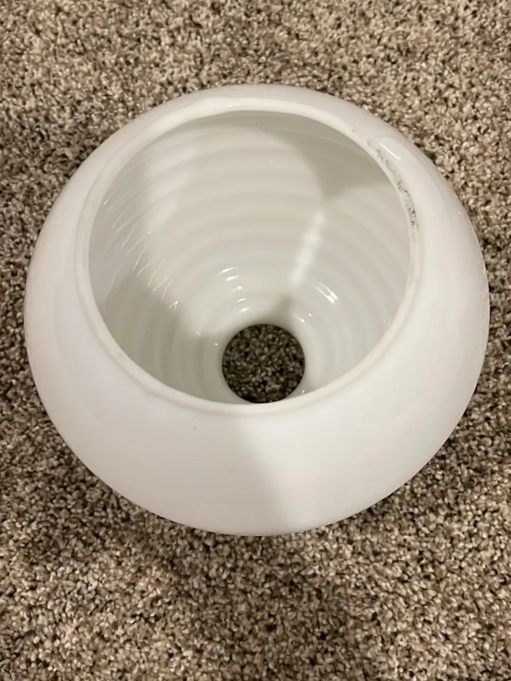 Vintage Art Deco Bee Hive White Glass Globe Light Shade